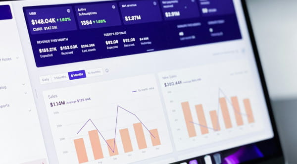 Illustration — travail sur une application de gestion financière